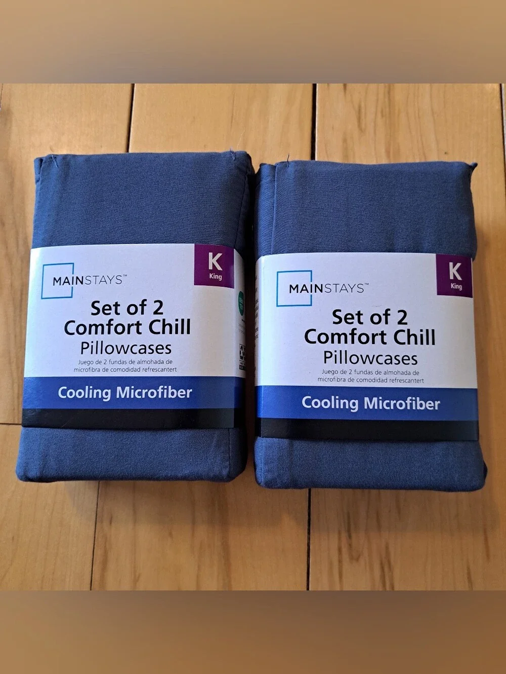 MAINSTAYS Comfort Chill Sheet Set KING w/ 2 Sets Extra Pillow Cases Microfiber